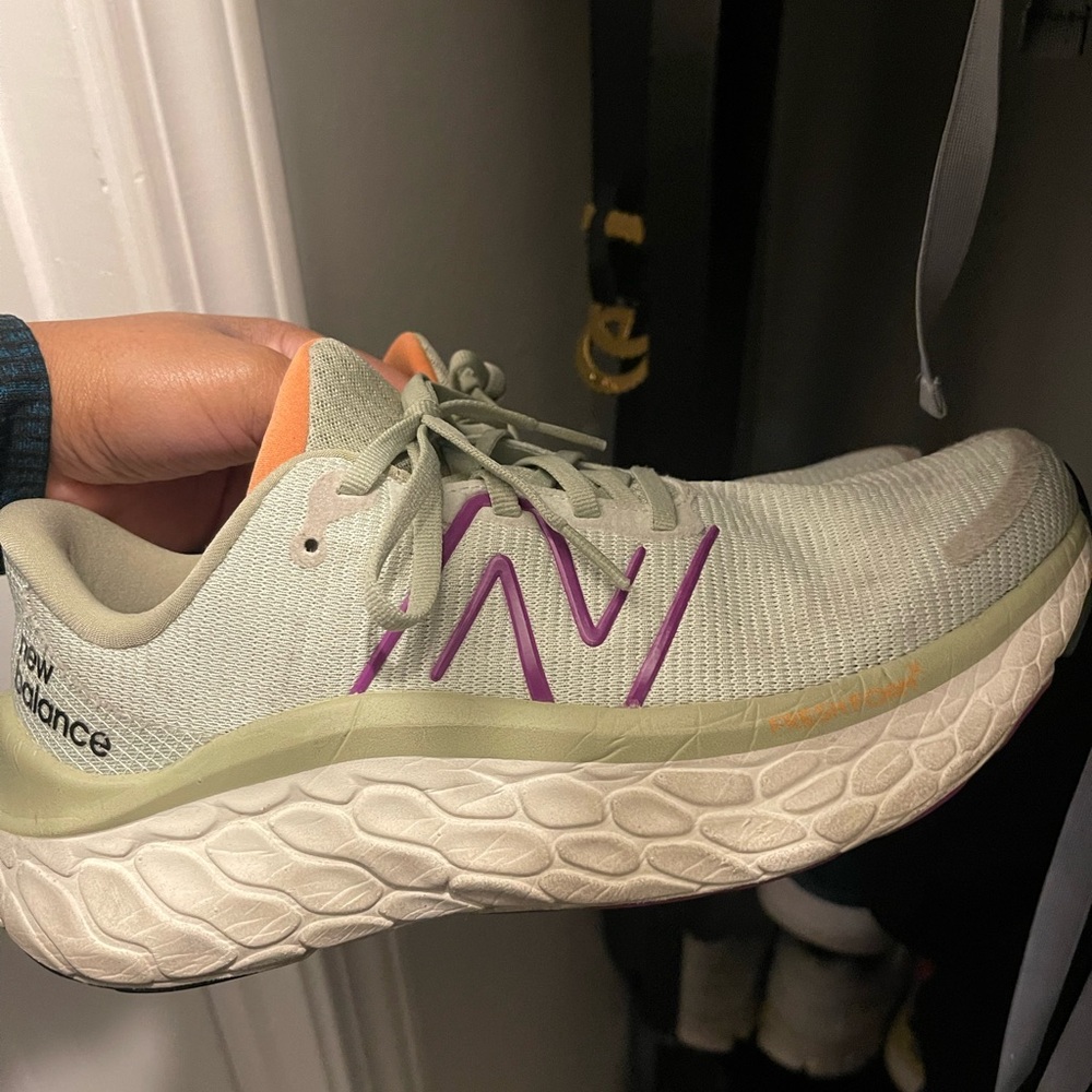 New Balance Women's Athletic Shoes - Cream and Purple